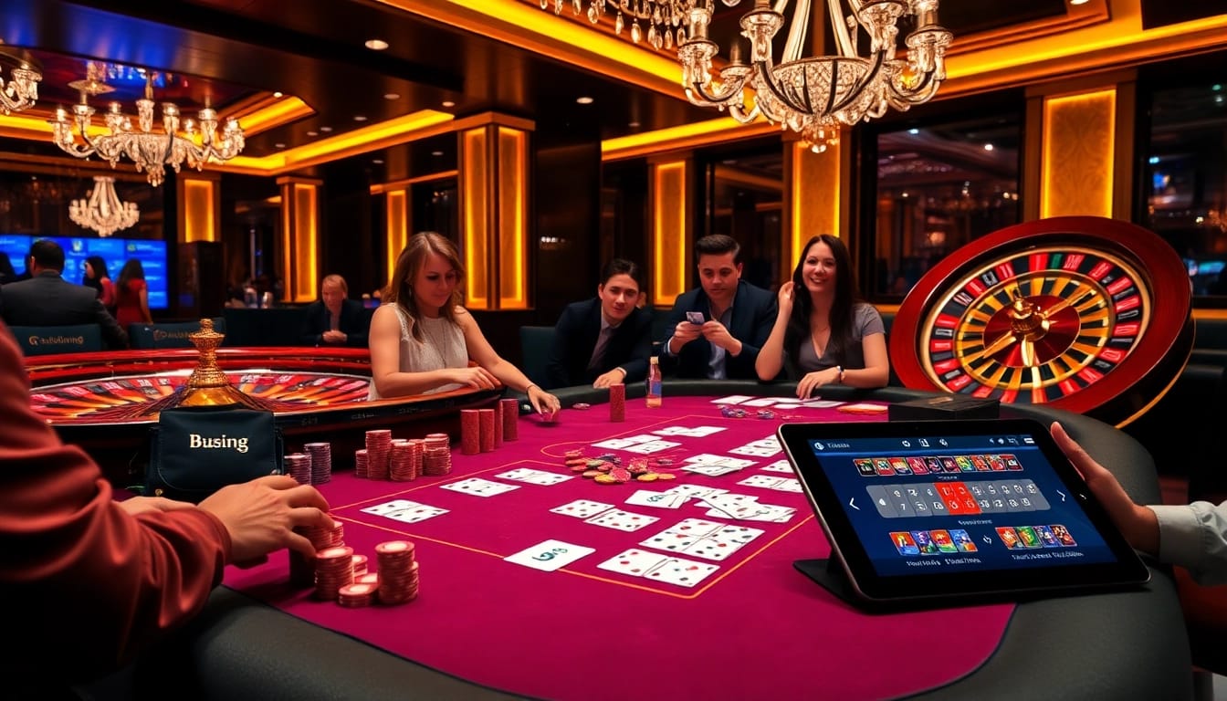 Experience thrilling gambling action with QQ88 COM showcasing poker, roulette, and stylish casino players.