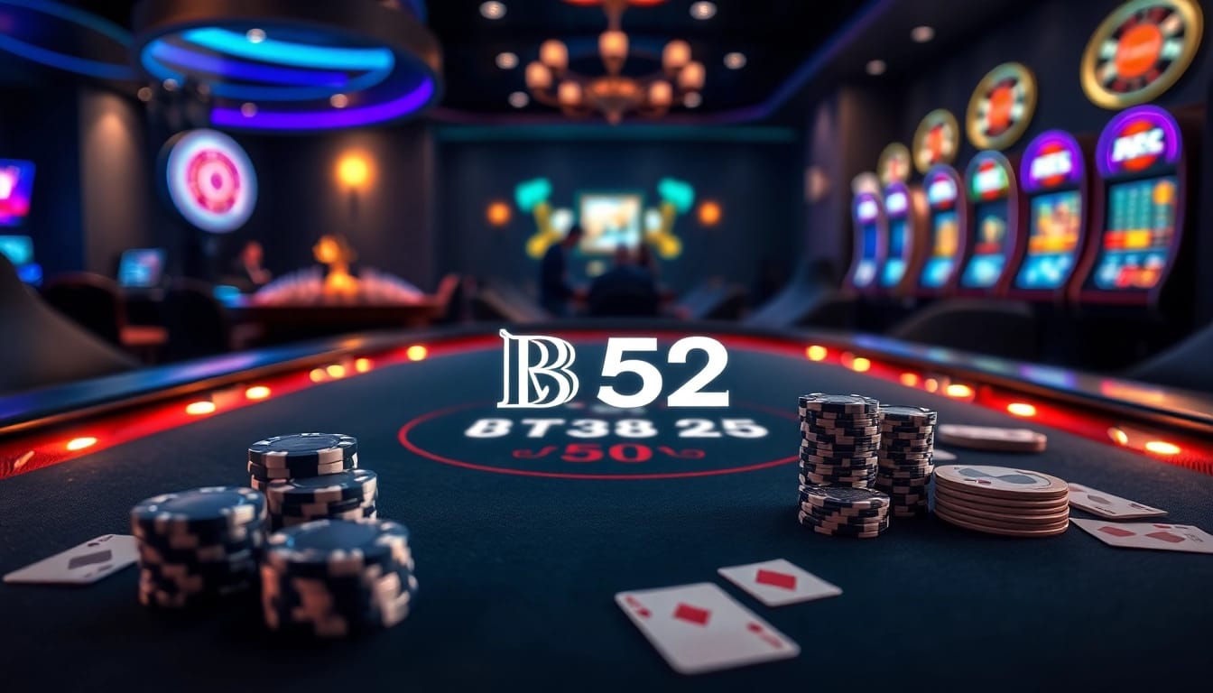 Enjoying thrilling game action at B52's luxurious online casino