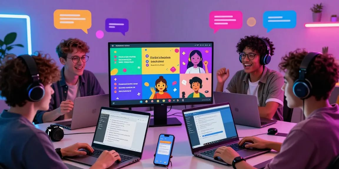 Engaging Discord chat scene showcasing Ecchi bot commands and vibrant interactions in a digital community.