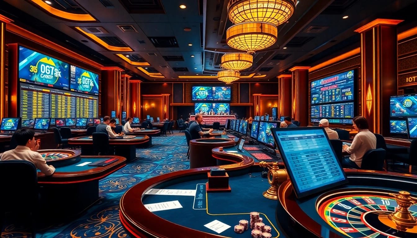 Experience thrilling sports betting at lucky88 with vibrant casino tables and interactive features.