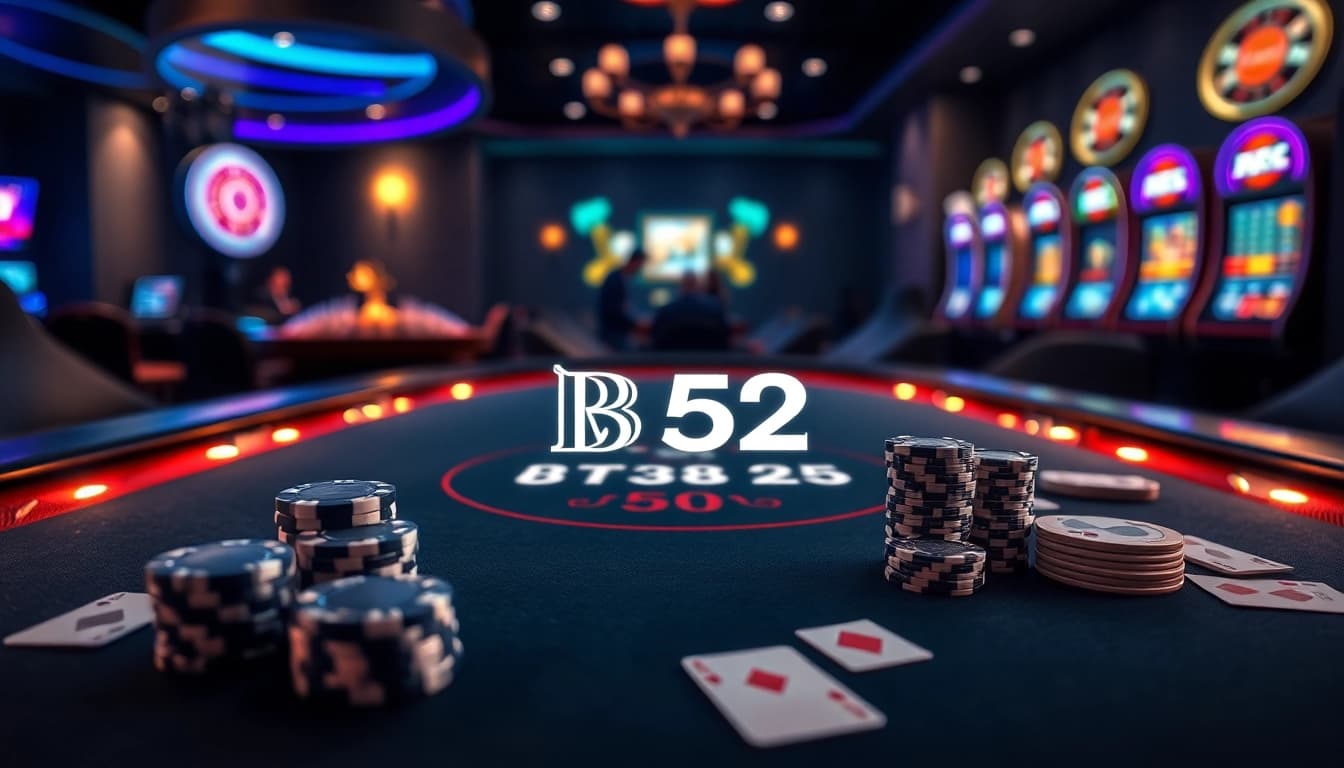 Enjoying thrilling game action at B52's luxurious online casino