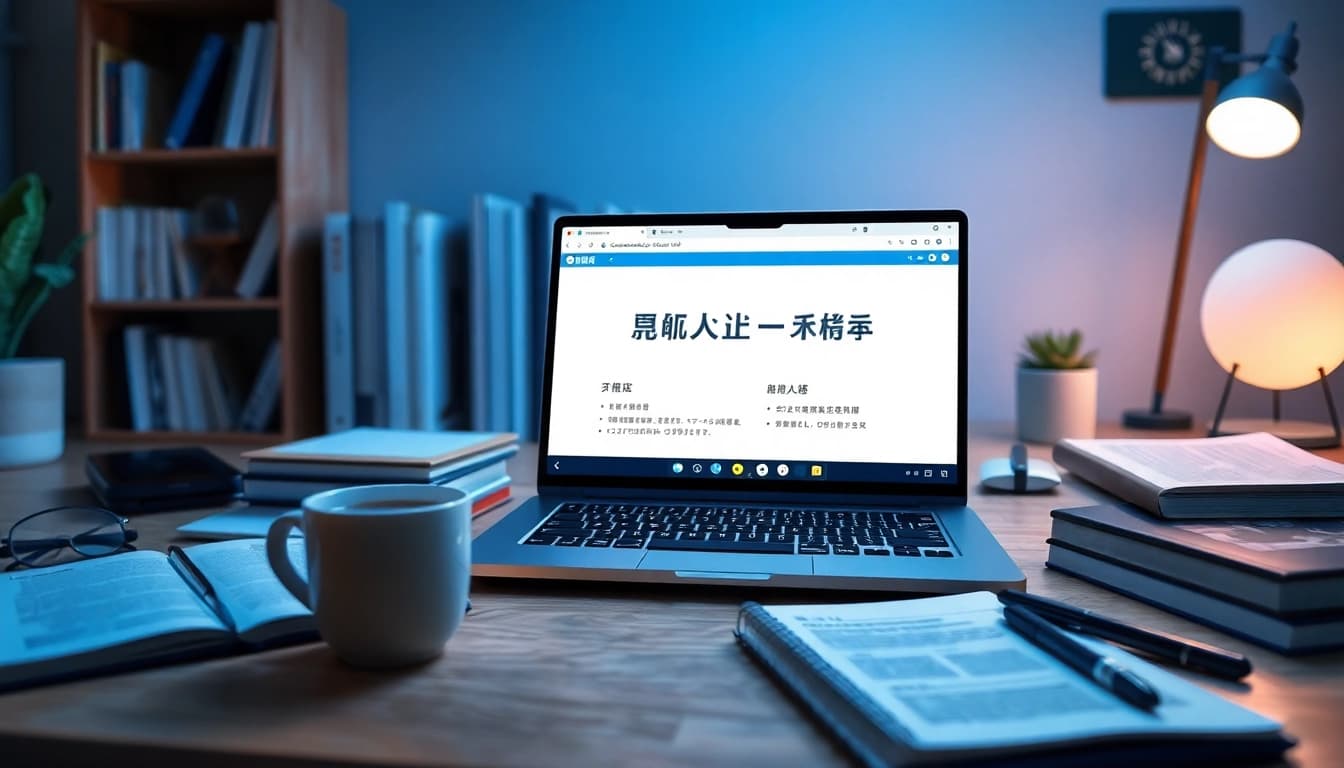 Interactive learning with 有道 translation tools in a modern study space.