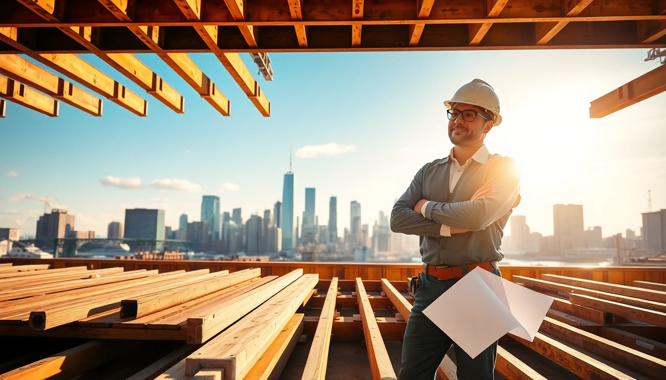 Manhattan General Contractor overseeing a bustling construction site in New York City.