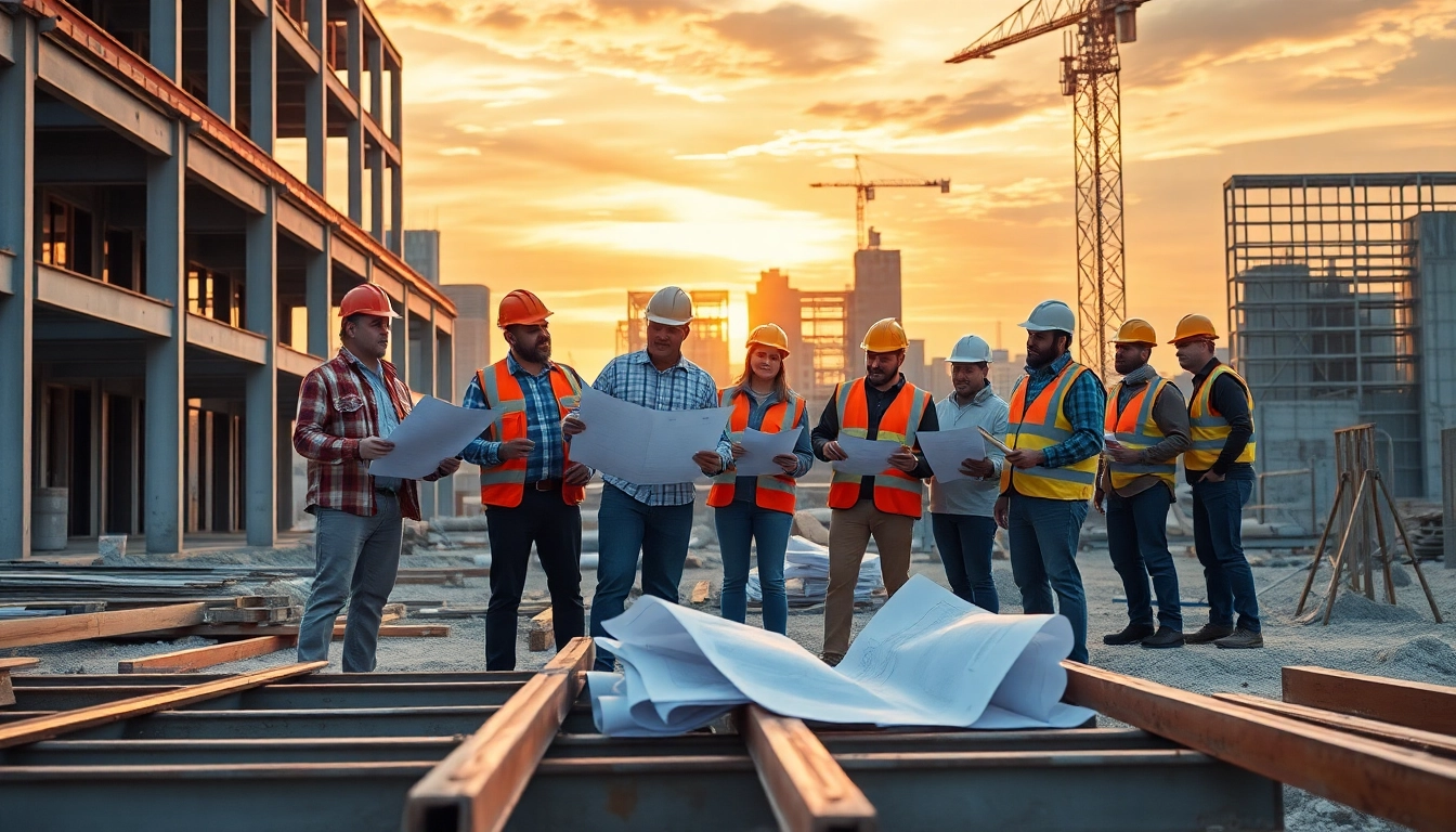 New Jersey Commercial General Contractor team collaborating on a construction project.