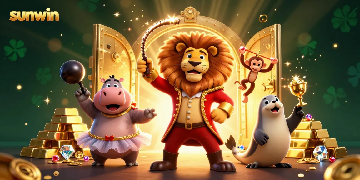 Engage in thrilling games at Sunwin where vibrant characters bring excitement to the casino experience.