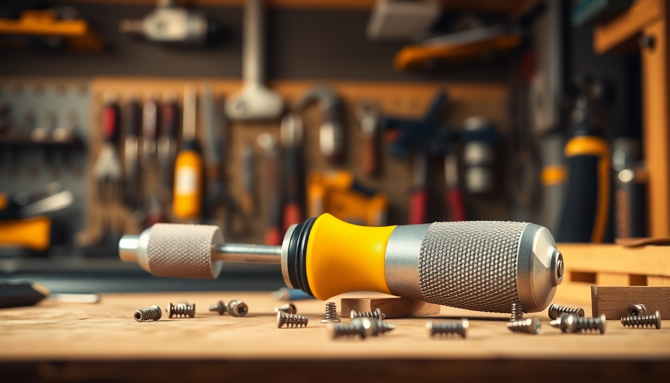 Wiha Centrofix screwdriver demonstrating its secure bit-holder mechanism, ideal for precise screwdriving tasks.