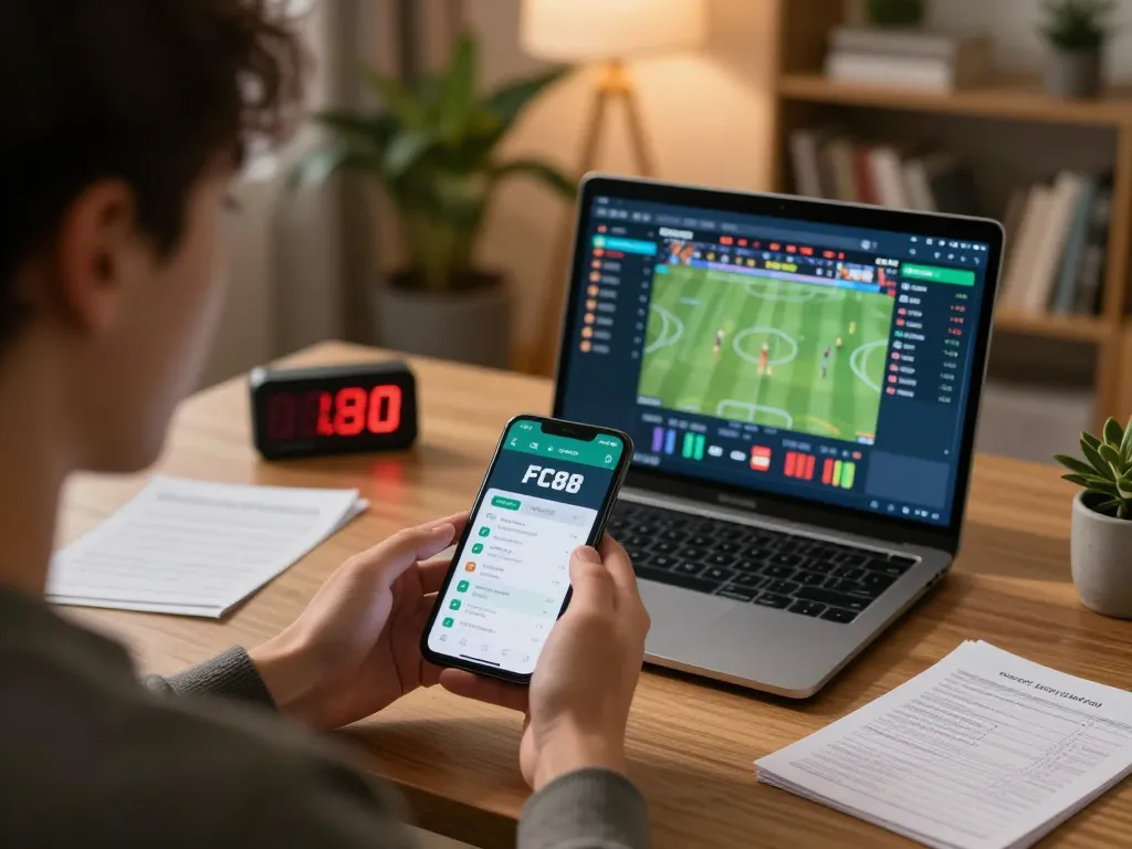 Betting on FC88 app enhances sports game excitement in a cozy home setup