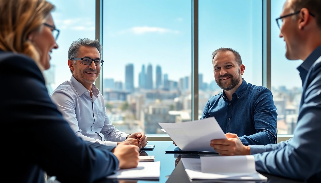 Engaged fiduciary financial advisor hampton va consulting with clients in a modern office.