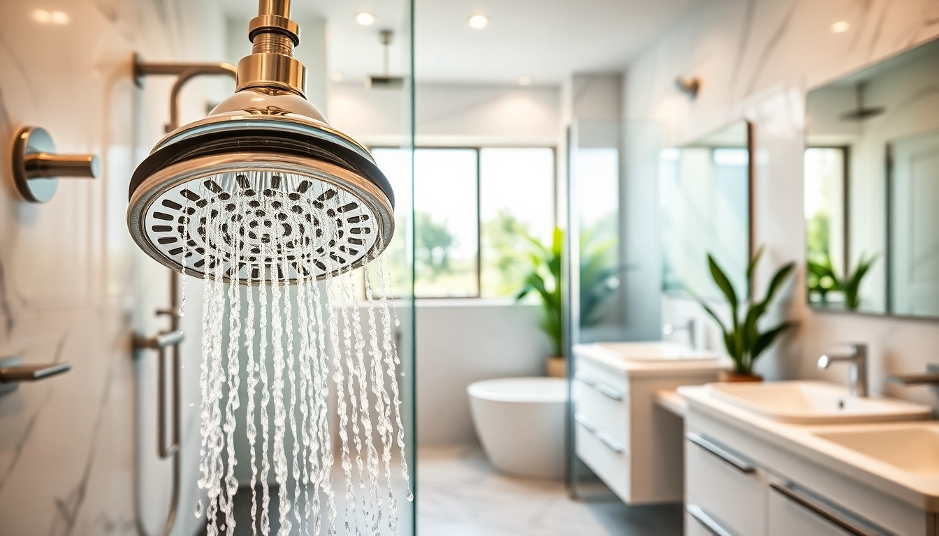 Experience elegant showers au with sleek designs and modern fixtures in a luxurious bathroom setting.