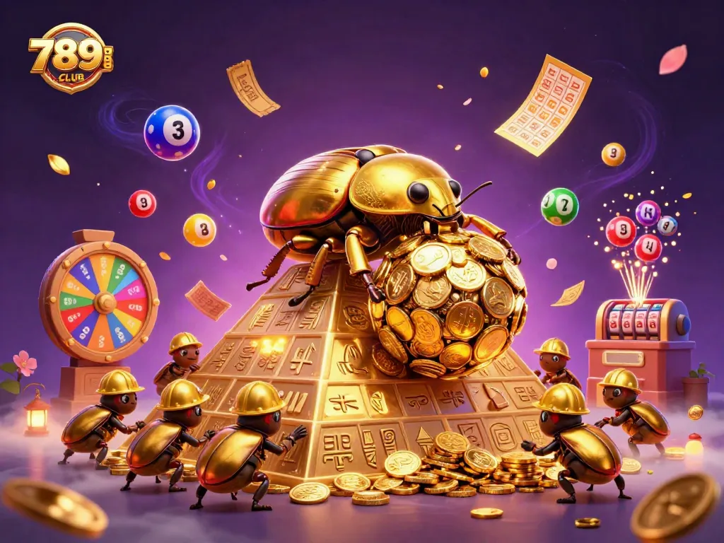 Engage with winning opportunities in 789CLUB through vibrant casino-themed digital art.