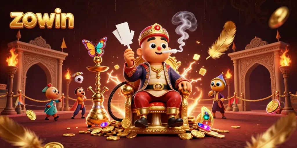 Experience the thrill of zo win in a vivid 3D casino scene with vibrant characters and rich details.