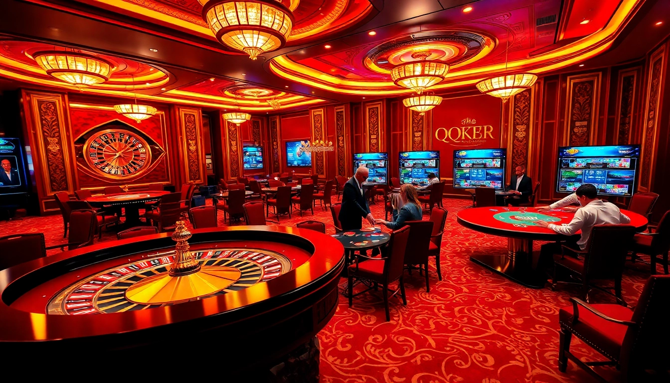 Experience high-stakes excitement at QQ88pro Vip with players focused at an elegant casino poker table.