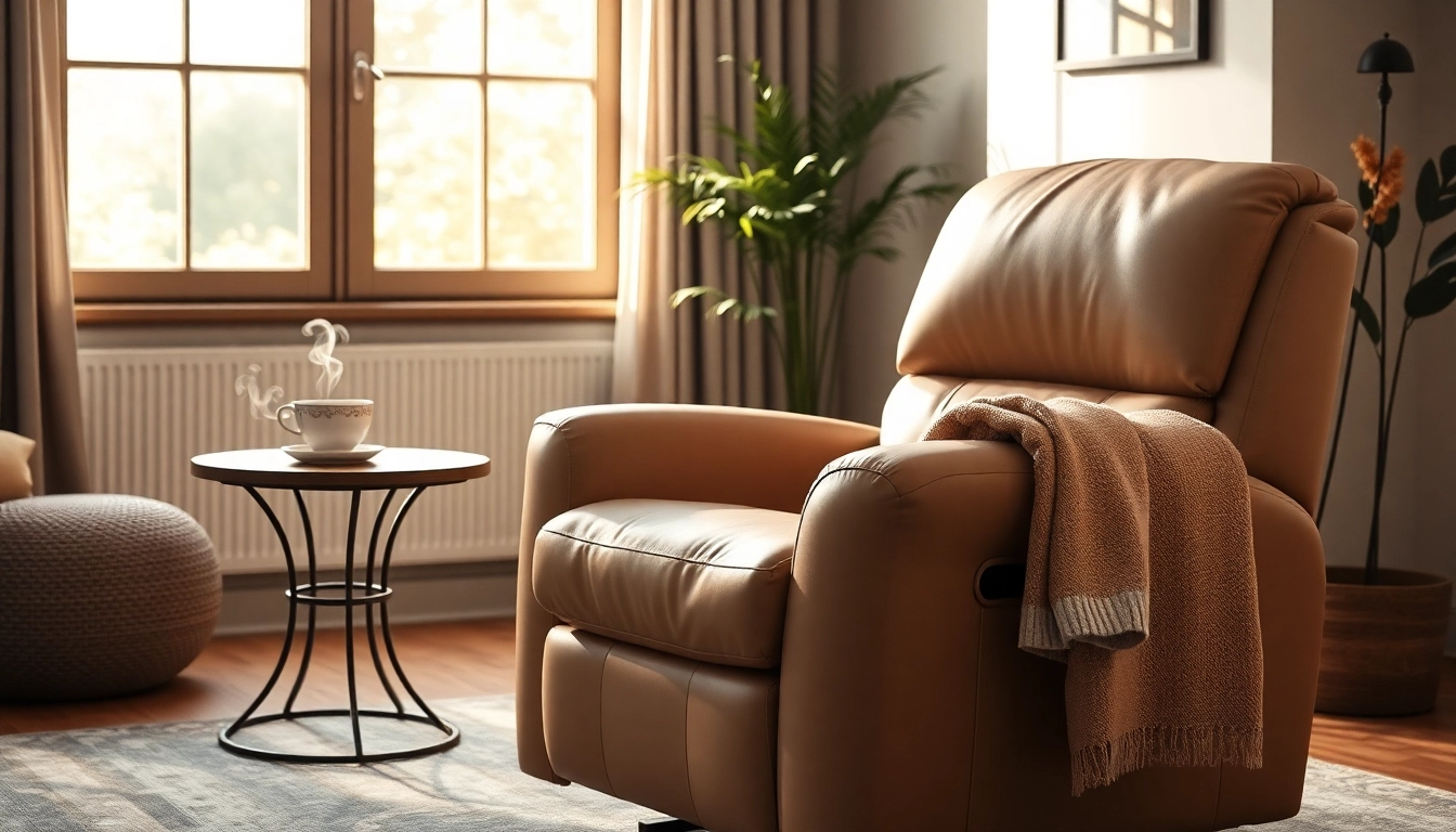 Relaxation with lift chairs with heat and massage in a cozy living room setting.