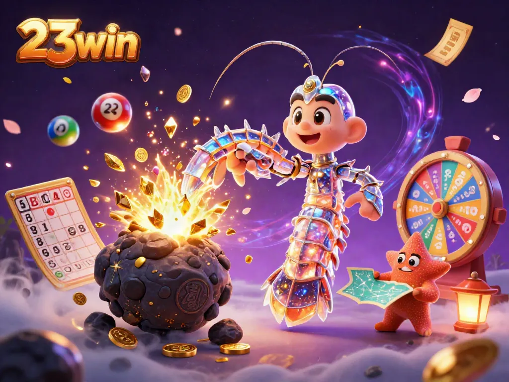 Experience thrilling wins at 23win with vibrant games and energetic gameplay in a captivating illustration.