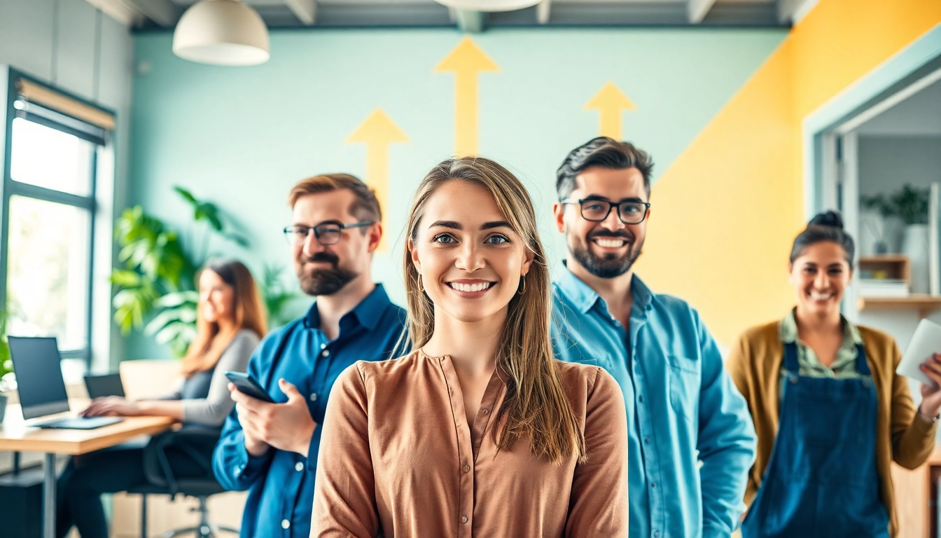 Individuals exploring their ideal career in diverse, vibrant environments showcasing professional growth.