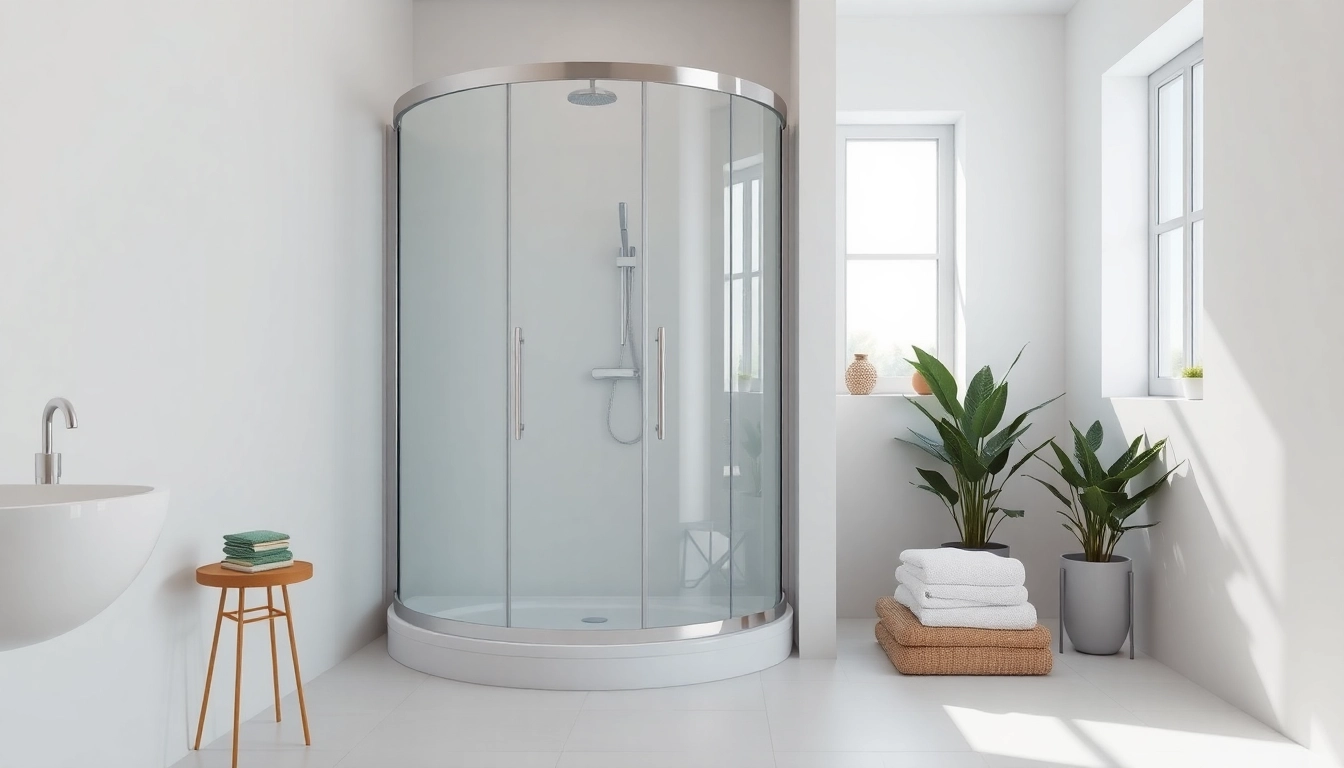 Moderne duschkabine 80x80 in eleganter Badezimmerumgebung mit natürlichem Licht.