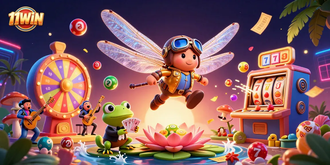 Experience thrilling gameplay at 11WIN with lively casino characters and dynamic gaming elements.