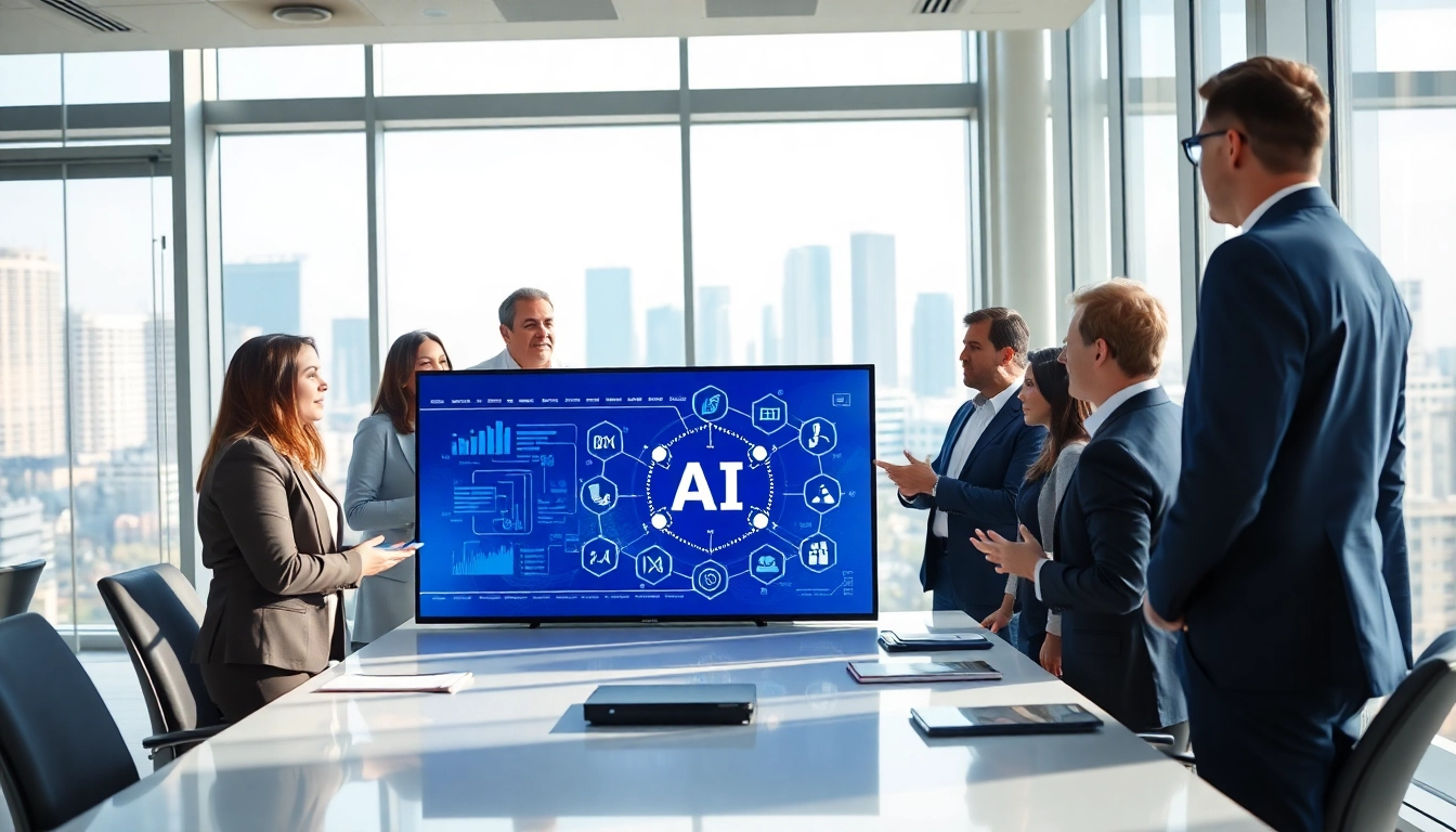 Engaging collaboration at an AI consulting company in UK discussing innovative strategies.