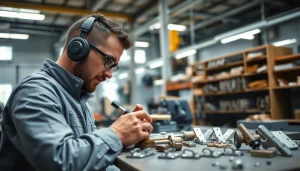 Hinge Supplier technician crafting high-quality hinges in a modern workshop.