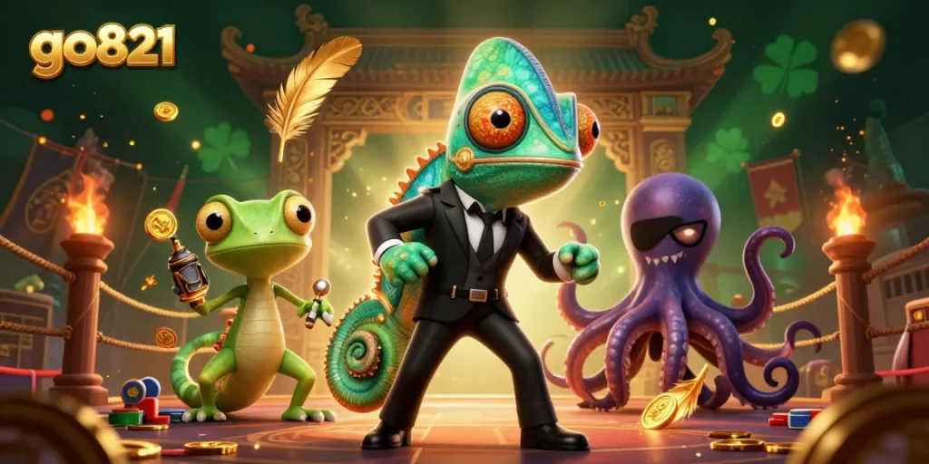 Engage in thrilling gaming adventures at go821 with 3D characters and dynamic casino elements.