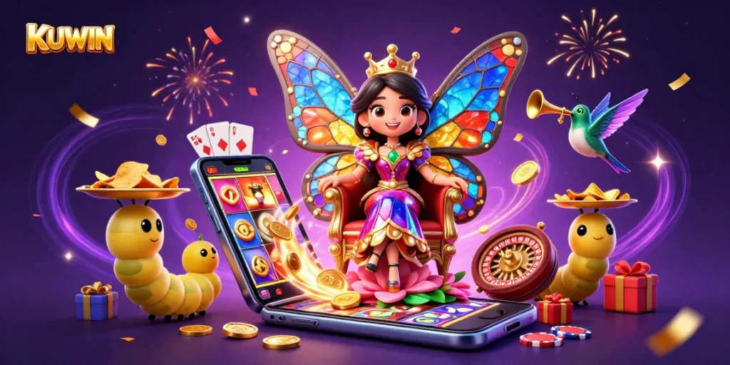 Experience winning spins at KUWIN's vibrant online casino with colorful slots and festive energy.
